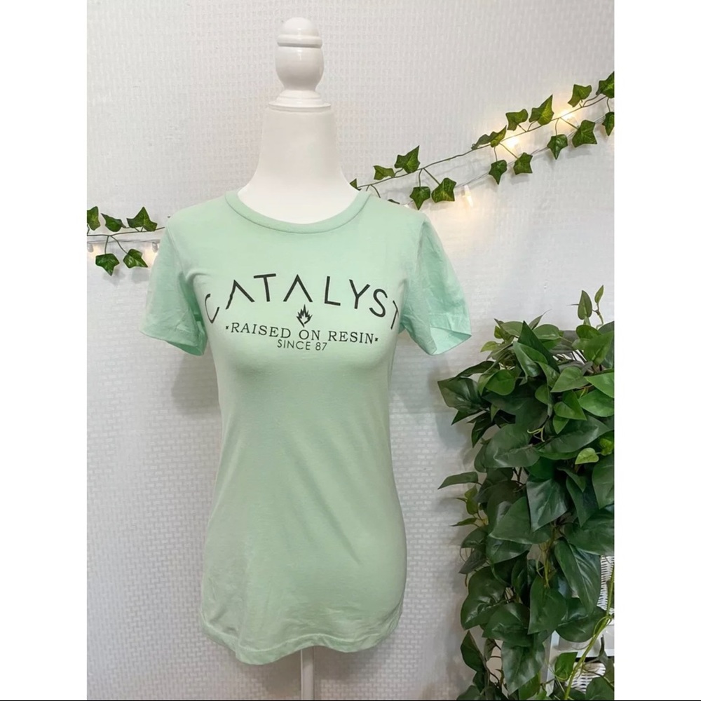graphic catalyst mint green short sleeve tshirt